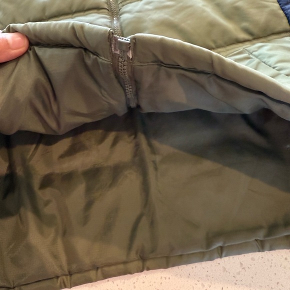 L Sideout Men's Vintage Puffer Vest Blue Green Zip Snap Buttons 2000 Y2K Retro - Picture 13 of 15